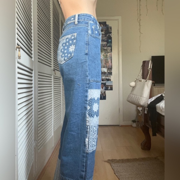 Women’s bandana patchwork Jeans - Picture 5 of 6